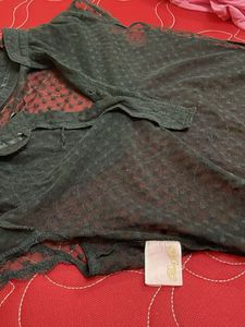 Sheer Black Lace Top
