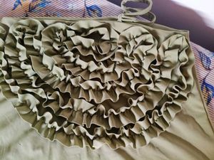 Green top with Ruffles