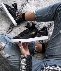 Puma Women's 🖤🩶Basket Heart Sneakers🖤🩶