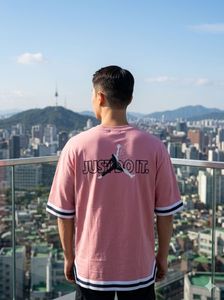 Men's Pink Oversized T-Shirt