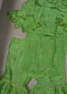 Vibrant Green Kurta Set with Garara