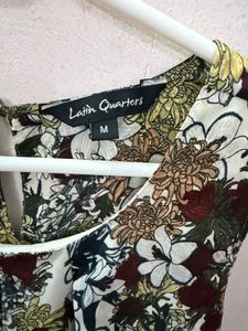 Latin quarters Floral Sleeveless Mini Dress/top