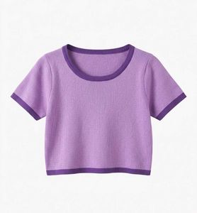Lavender Knitted Crop Top 🪻✨