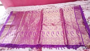Elegant Purple Banarasi Silk Saree