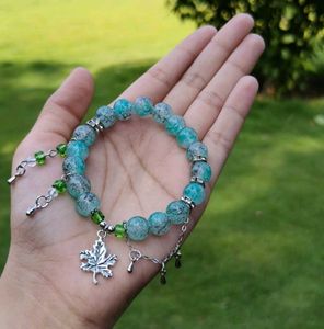 Green Beaded Forest Fairy Bracelet