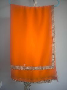 Vibrant Orange Saree