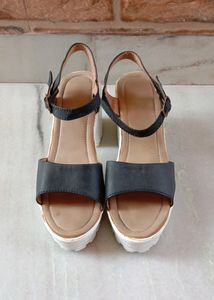 White Black Sendal For Women