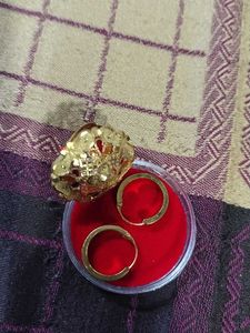elegant 1 gram gold polish Ring or earrings