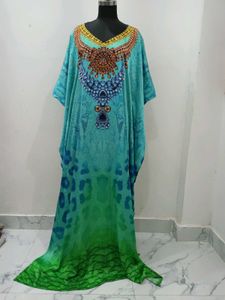 Stunning Blue &amp; Green Kaftan