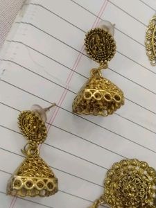 Oxidised Golden Earrings