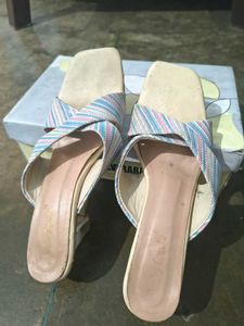 Stylish Striped Wedge Heels