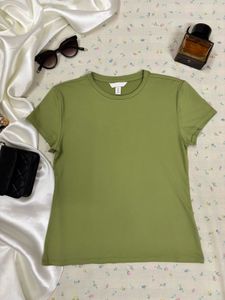 Solid Green Casual T-Shirt