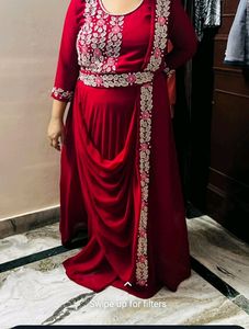Drape Gown With Belt
