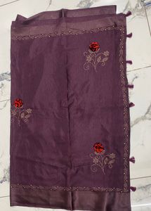 Elegant Purple Saree with Blouse