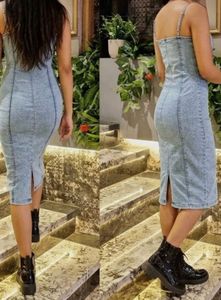 denim bodycon dress