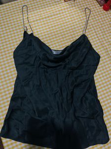 Satin Cami Top with Chain Straps