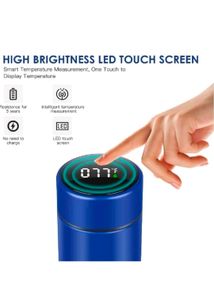 Blue Smart Temperature Display Water Bottle