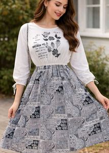 Patterned Casual Dress