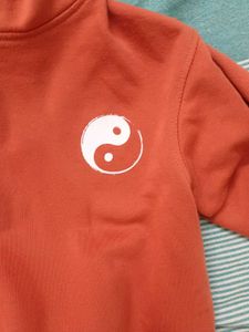 Orange Yin Yang Hoodie size(M)