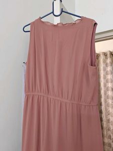 Chic Pink Sleeveless Maxi Dress
