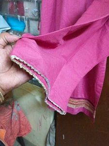 Pink Embroidered Kurta Set with Dupatta