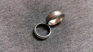 Set of Silver 2 Band Rings