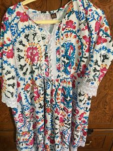 Floral Print Kurta