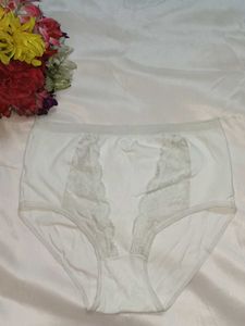 Comfortable White Lace Briefs