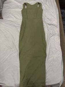 Olive Green Sleeveless Maxi Dress