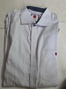 Men's White Printed Formal Shirt
