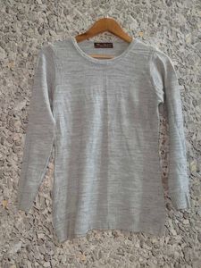 Gray Long Sleeve Top