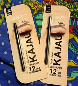 HudaBeauty Kajal Black Eyeliner( Pack of 2)