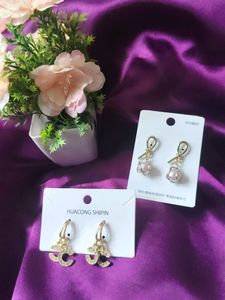 Combo Pack Of 2 Korean Earrings
