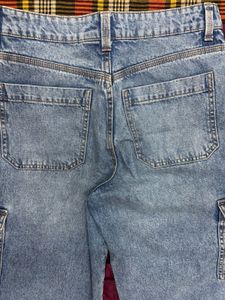 Stylish Blue Cargo Jeans