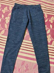 Comfortable Blue Marled Joggers