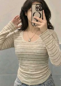 Striped Long-Sleeve Top