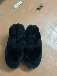 Cozy Black Bunny Slippers