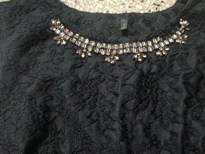 Elegant Black Embellished Dress