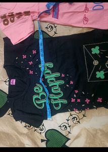 Black T Shirt top For 6-7 Years Old Girl