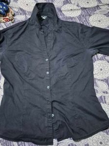 Classic Navy Blue Button-Down Shirt