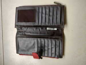 Vibrant Red Abstract Print Wallet