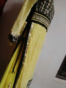 Parrot Gawn With Dupatta