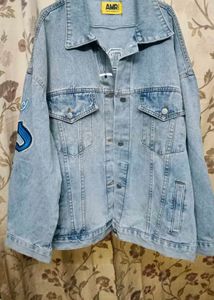 Trendy Light Wash Denim Jacket