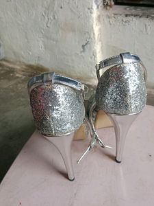 TOTE'S GALLORE Stylish Silver Heel(39)