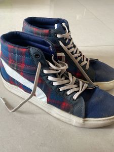 UNISEX  Plaid High-Top Sneakers