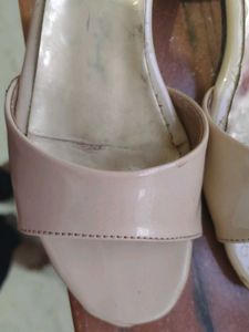 Beige Heels with Ankle Strap