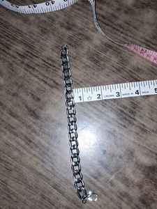 Silver Cuban Link Chain Bracelet