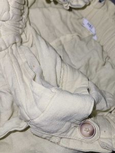 Cream Linen Blend Paperbag Shorts