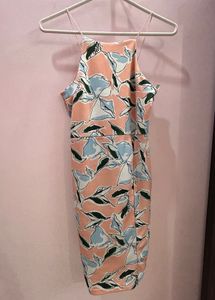 Floral Print Sleeveless Midi Dress|XS