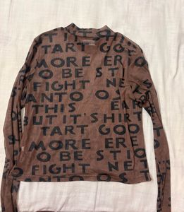 Brown Sassafras Sheer Top